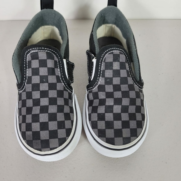 Vans Kids Toddler Plaid Slip on black Sz 3 - Picture 3 of 7